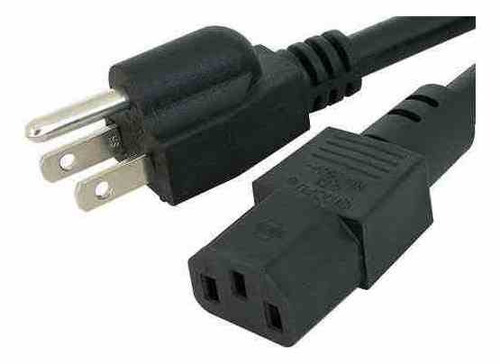 Cable De Poder Calibre 18awg 1,3mts  10a/250v
