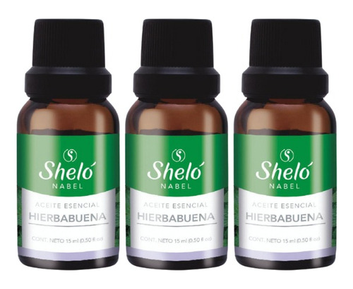 3 Pack Aceite Esencial Hierbabuena Shelo