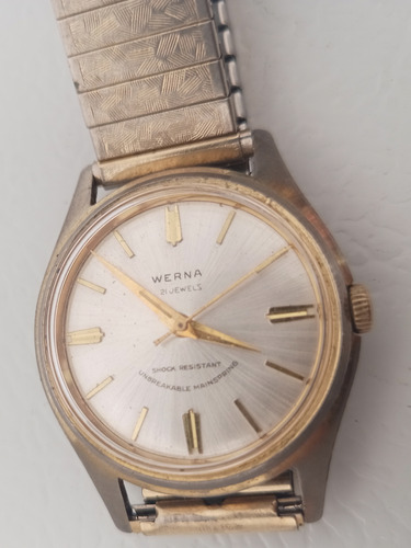 Reloj Werna 21 Jewels De Cuerda Vintage Funciona Bien 