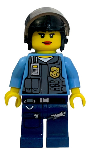 Lego Minifigura City /mujer -policía De Élite Encubierto 4