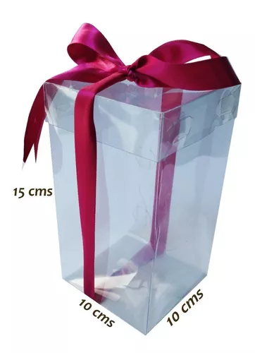 Boxtok Cajas - 50 Cajas Acetato base y tapaTransparente 12x12x12 cms Caja  Armable para regalos, Recuerdos Transparente : : Hogar y Cocina