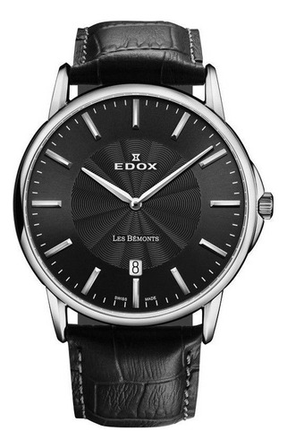 Reloj Edox Les Bemonts Hombre Slim Suizo Zafiro 56001 3 Gin