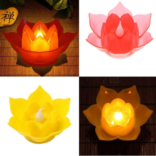 Luces De Velas De Flores Flotantes Led 5 Piezas