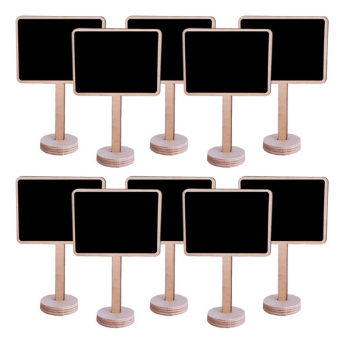 Pack Of 10 Mini Chalkboard Boards With Stands, Men's
