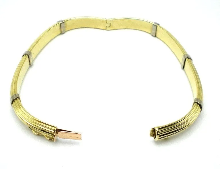 Esclava De Oro 18 Kt Bicolor