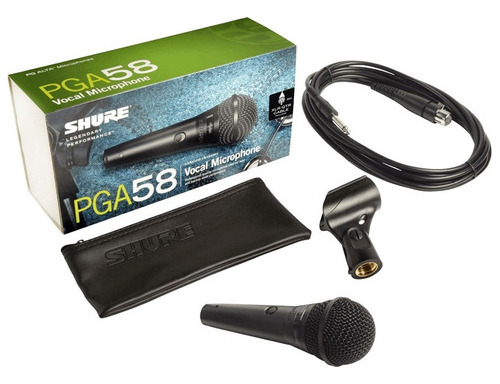 Microfono Shure Pga 58qtr Vocal Cable Connon Plug Pipeta Prm