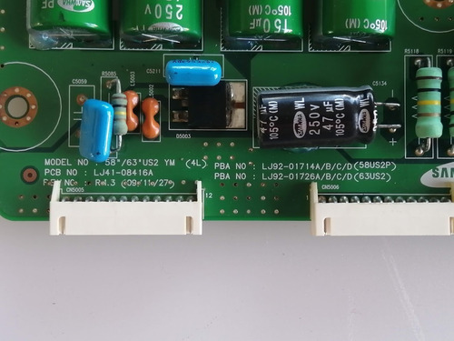 Y-sus Samsung Pn63c7000, Lj41-08416a / 726a / Lj92-01726a / (Usado)