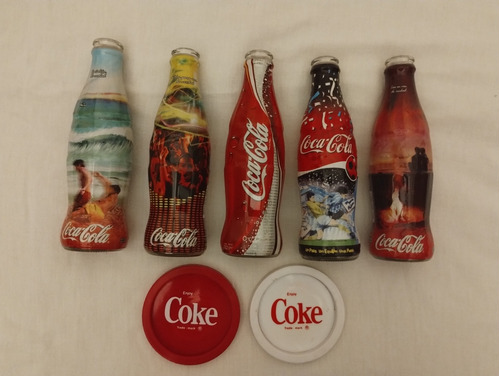 Colección Botellas De Coca Cola Y Portavasos 