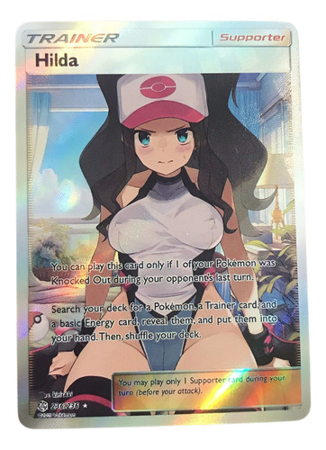 Card Pokémon Hilda 236 Full Art Supporter Proxy Custom Holo