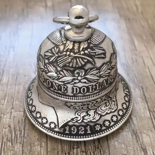 Para Ziryxq New Silver Dollar Bell Silver Coin Bells.