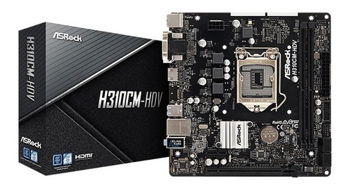 Tarjeta Madre Asrock H310cm-hdv Intel 1151 Ddr4 8va Y 9na Ge