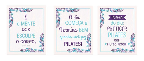 Quadro Decorativo - Kit Joseph Pilates C/ Frase