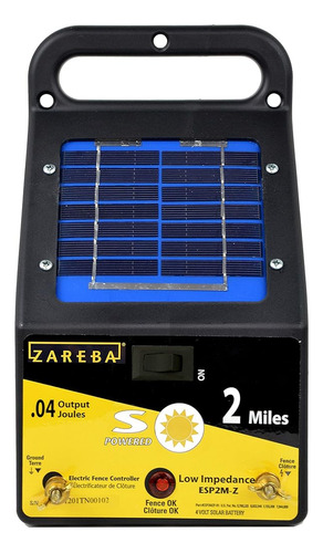 Zareba Esp2m-z Solar Powered Low Impedance Electric Fence Ch