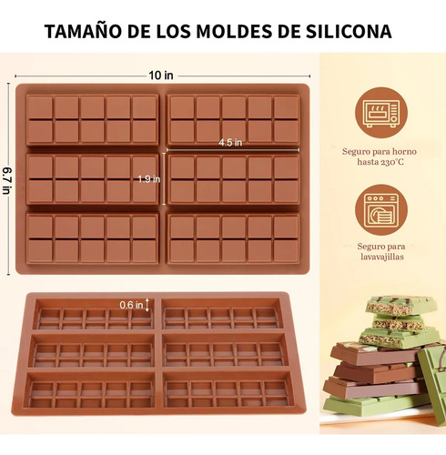 Molde De Chocolate Antiadherente De Silicona