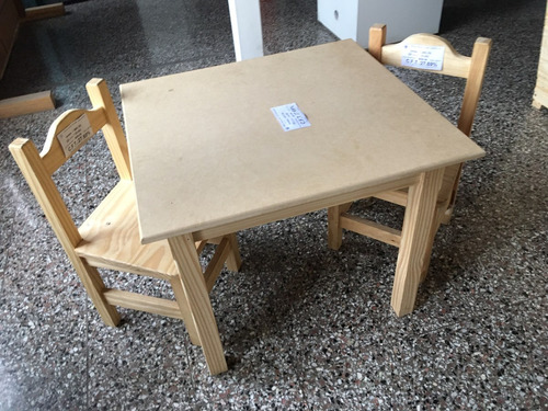 Juego Mesa Para Chicos + 2 Sillas