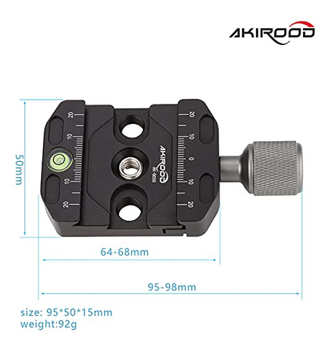 Abrazadera Liberación Rápida 50mm Con Placa Estilo Arca -