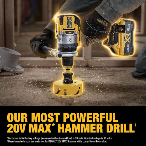 Taladro Percutor Dewalt, 20v Max Xr, 1/2'', C/bat Y Cargador