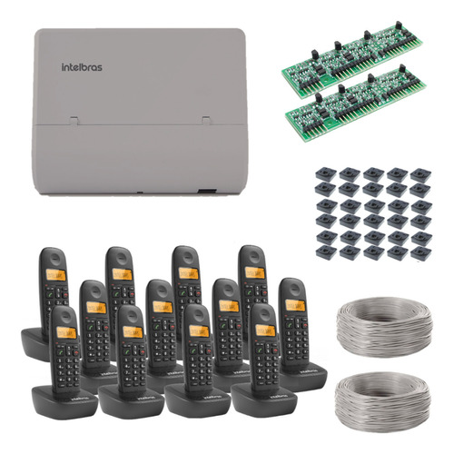 Kit Pabx Modulare 4x12 Disa Atendimento Automatico Intelbras