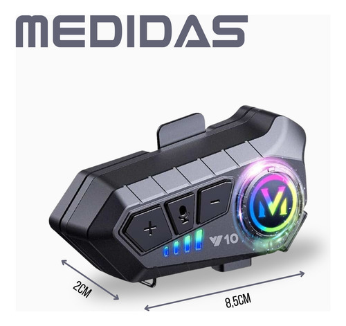 Fone De Ouvido Para Capacete Bluetooth Headset Rgb Sem Fio