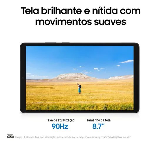Galaxy Tab A11, 64gb, 4gb Ram, Tela De 8.7 , Bateria 5.100mah, Câmera Frontal 5mp, Câmera Traseira 8mp, Wifi Prata
