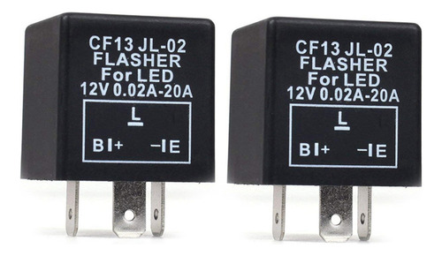 Flasher Relay 2 Luces Led Electrónicas Cf-13 De 3 Pines Para