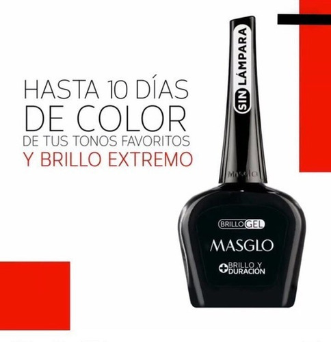 Masglo Brillo Gel Esmalte Uñas Brillante Sin Lampara Masglo
