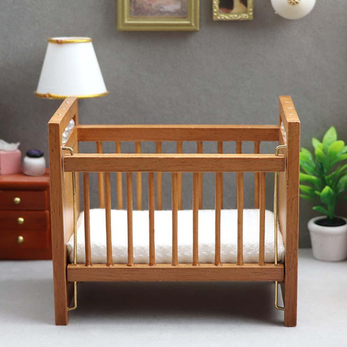 1:12 Dollhouse Cradle Diy Craft Room Decor Accesorios
