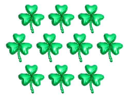 Globos Decorativos Con Forma De Trébol Irlandés, 10 Unidades