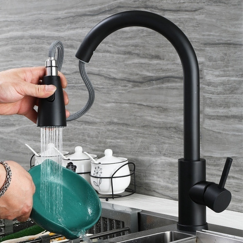 Grifo De Cocina Llave Lavaplatos Monomando Extensible