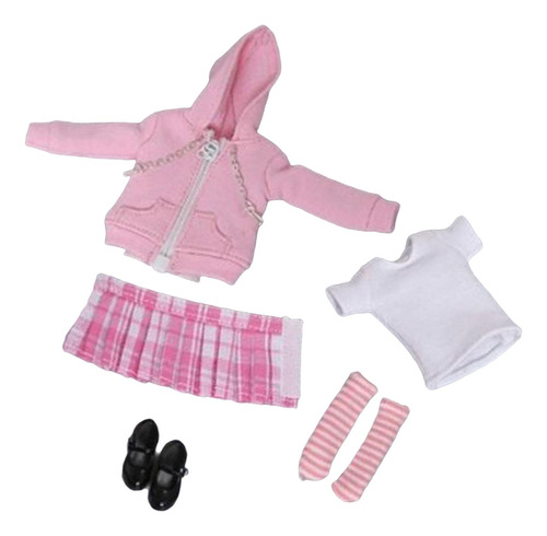 Conjunto De Ropa De Figura A Escala 1/12, Kits Abrigo Rosa