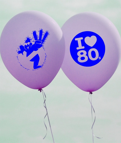 100 Balões N°9 Anos 80/chá De Bebe,estampado Personalizado