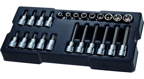 Jogo Soquetes Torx 1/2 Pol 24 Pçs Aço Cr-v Stanley Stmt74176