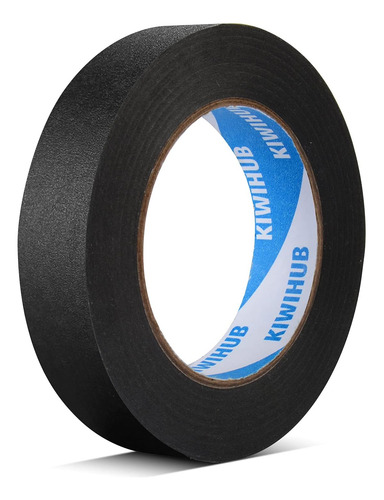 Kiwihub Black Pintor Cinta, 1 Pulgada X 60 Yardas Cinta Y