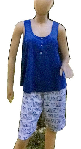 Pijama Dama Verano Bermuda Y Musculosa María Liz 2076