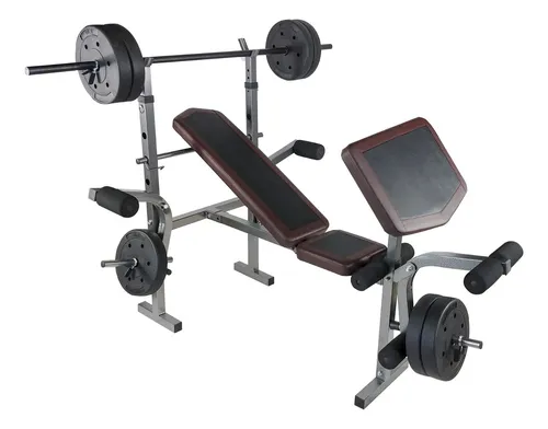 Set banco musculación con juego de pesas sale