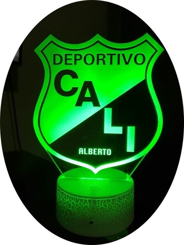 Deportivo Cali Futbol Lampara Led Acrilico Holograma