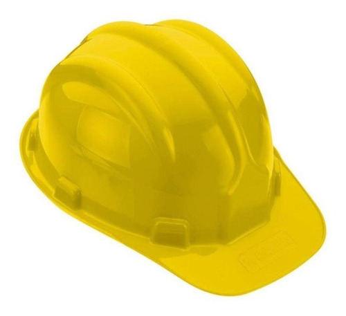 Capacete De Segurança Construção C/ Carneira Worker Amarelo