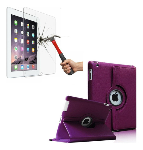 Funda Protector Cover + Mica Vidrio iPad 2 A1395 A1396 1397