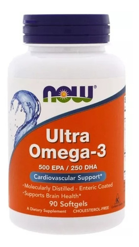 Ultra Ômega 3 Now Foods (90 Softgel) 500 Epa E 250 Dha Saúde Sabor Sem sabor