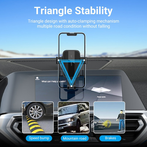 Soporte De Smartphone Para Coche Vention/ Negro