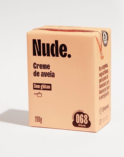 Creme De Aveia Nude, Sem Glúten Vegano, 200g