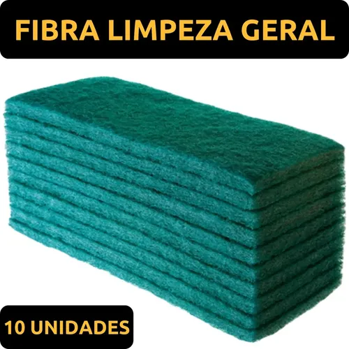 Kit 10 Fibras Limpeza Geral Esponja Limpa Tudo Bucha Verde