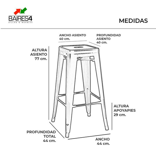 Imagen 9 de 9 de Banqueta Diseño Tolix