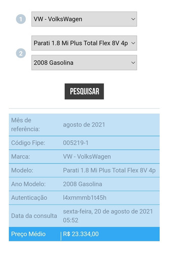 Imagem 13 de 13 de Volkswagen Parati 2008 1.8 Plus Total Flex 5p