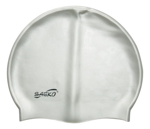 Gorra Natación Saeko Silicona Color Silver Diseño De La Tela Liso Tamaño Único