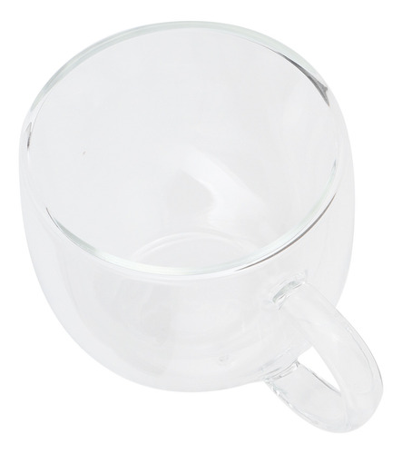 Vaso De Vidrio Transparente De Doble Pared De 250 Ml Con Asa