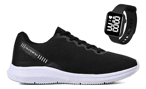 Kit Tênis Esportivo Masculino Feminino Academia + Relógio