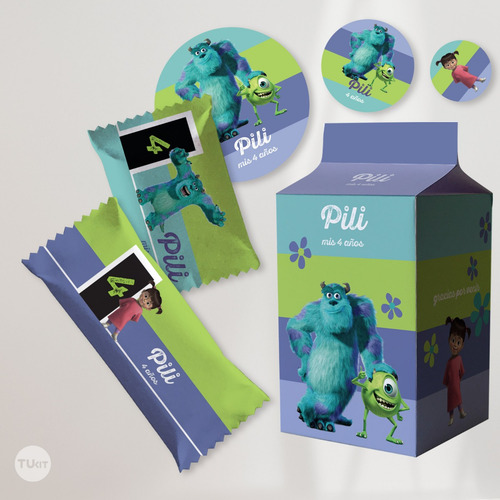 Kit Imprimible Monster Inc Candy Bar Tukit