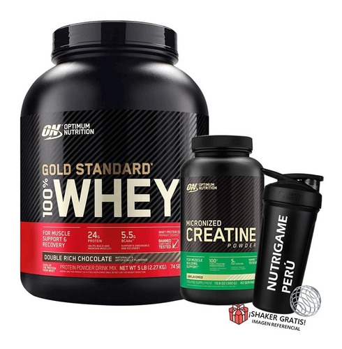 Pack Proteina Gold Standard 100% Whey 5lb + Creatina On 300g