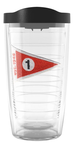 Vaso Aislado De 46 Cl Con Tapa Negra Y Primer Agujero